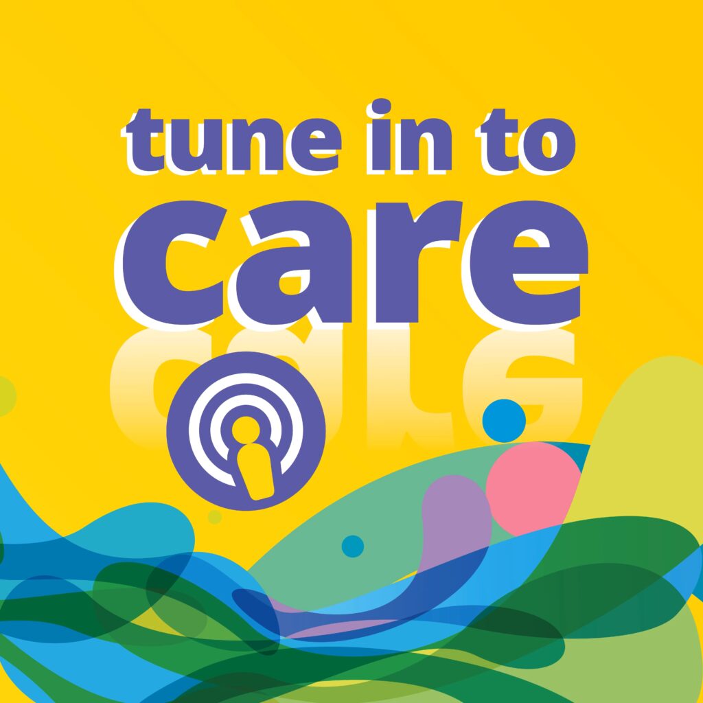 Tune in to care logo graphic