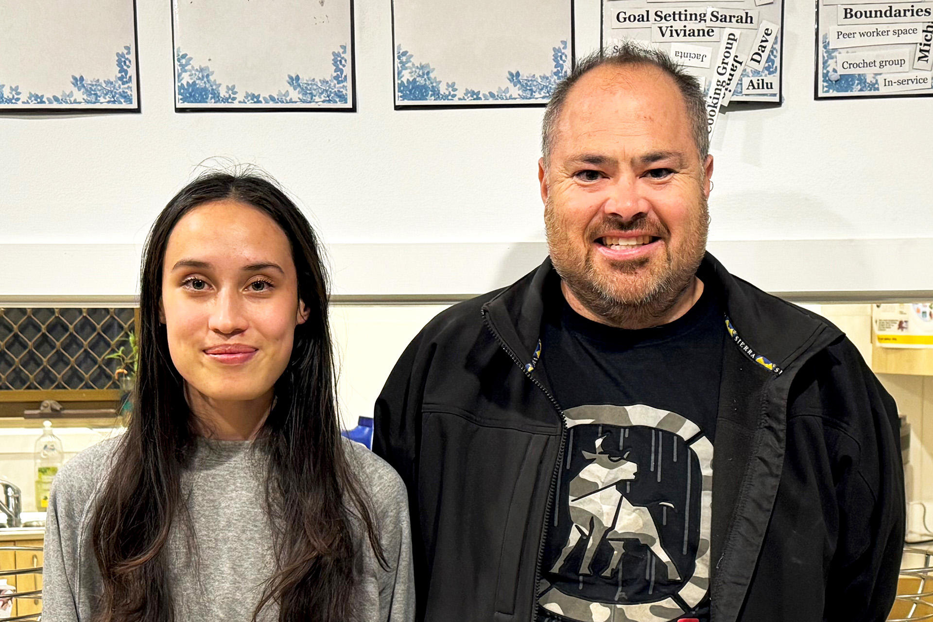 Volunteer James Kidd and Participant Alana.